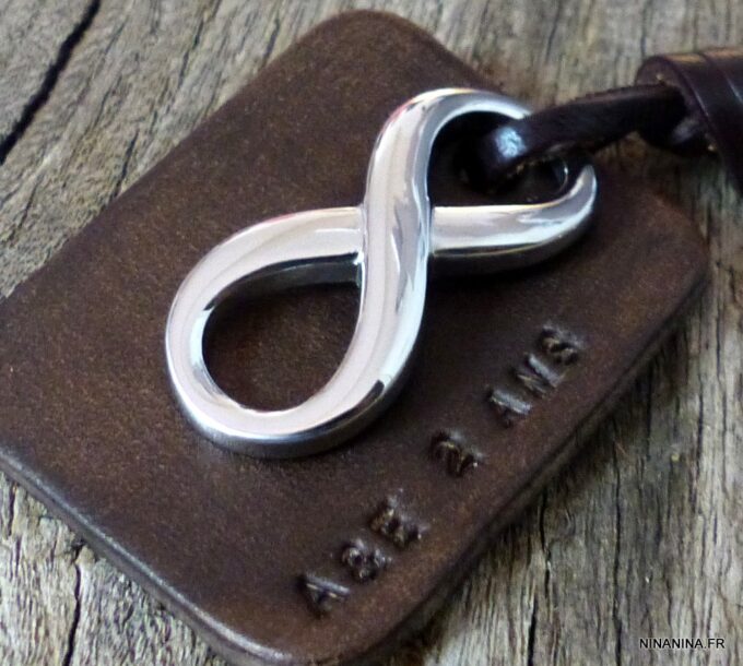 N3959a_porte_cle_homme_cuir_infini_acier_inoxydable_argent_personnalise_NINANINA-2