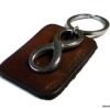 N3959b_Porte_cle_homme_cuir_personnalise_infini_acier_inoxydable