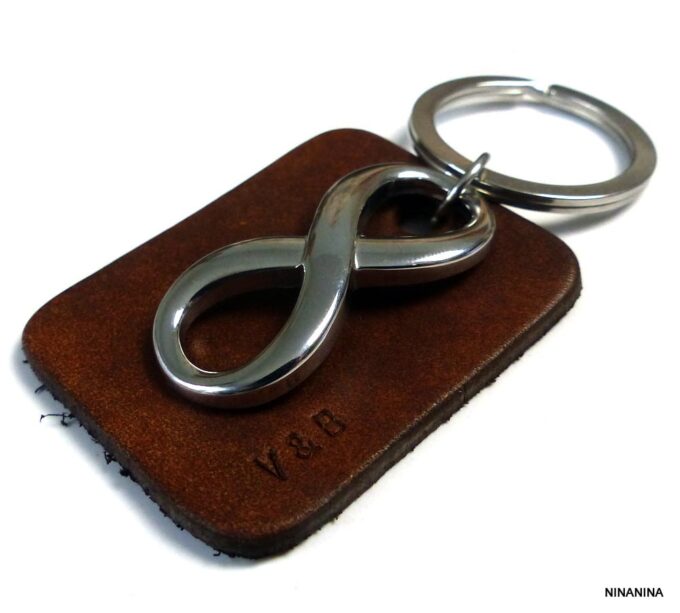 N3959b_Porte_cle_homme_cuir_personnalise_infini_acier_inoxydable2
