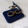 N3959f_Porte_cle_homme_cuir_bleu_personnalise_infini_Acier_-_Accessoires_porte_cle_en_ligne_Ninanina