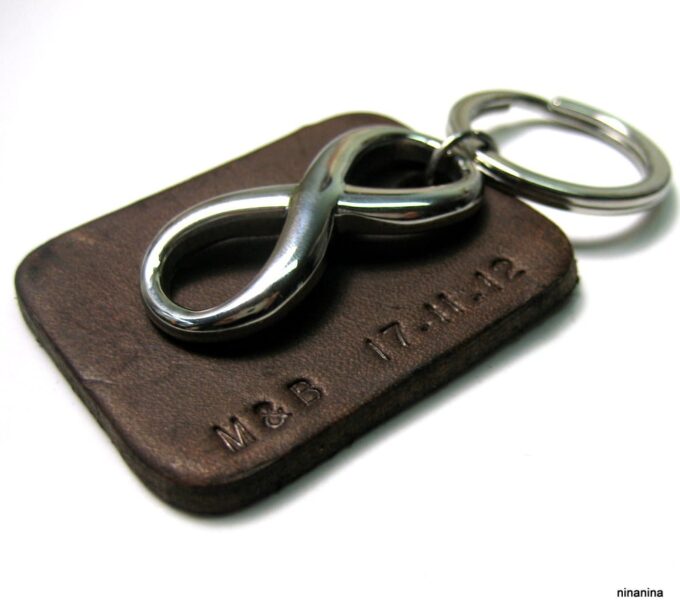 N3959k_porte-cle_cuir_infini_acier_inoxydable_personnalise