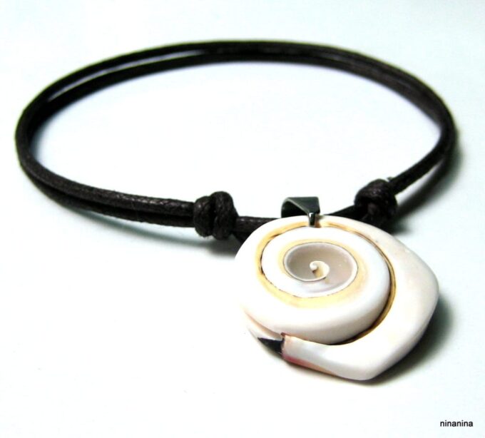N3963g_bracelet_de_cheville_cordon_coquillage_escargot_et_coton_cire