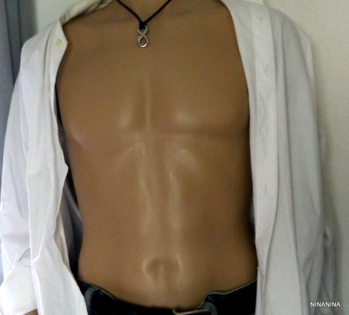 N3967terd_Collier_homme_cuir_infini_acier_inoxydable