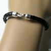 N3973c_bracelet_homme_cuir_tresse_crochet_metal_argent