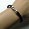 N3973e_bracelet_homme_cuir_tresse_crochet_metal_argent