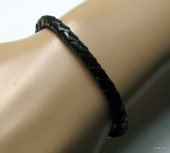 N3973i_bracelet_homme_cuir_tresse_crochet_metal_argent