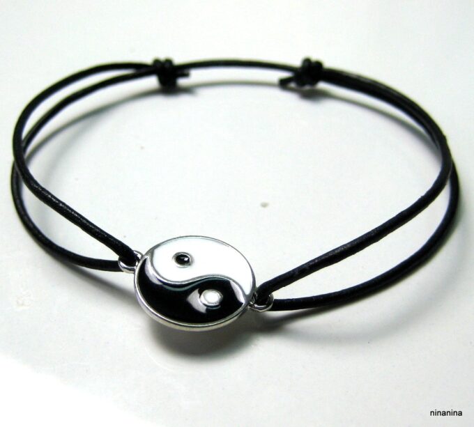 N3977d_bracelet_cordon_cuir_yin_yang_metal_argente_emaille