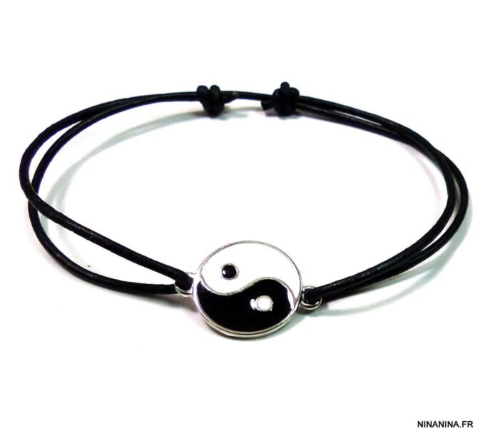 N3977ter_bracelet_cordon_cuir_yin_yang_emaille
