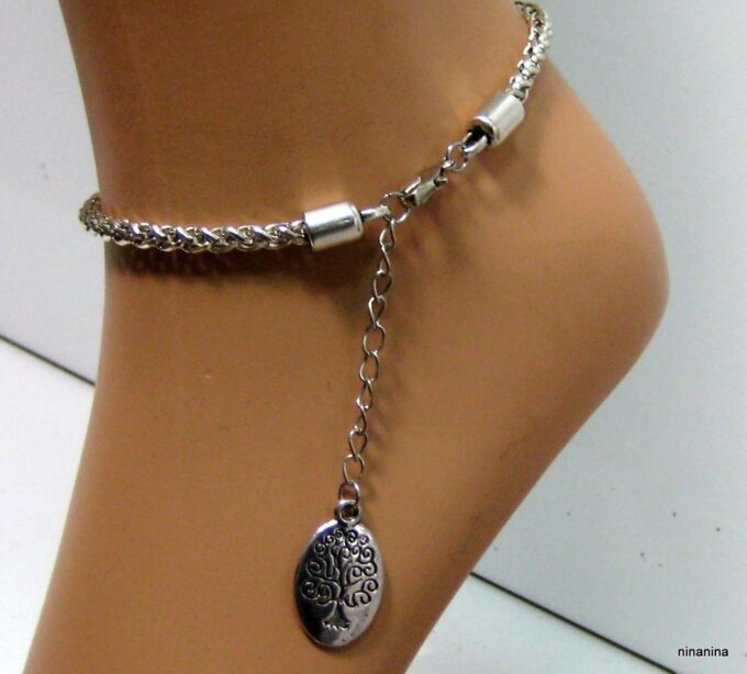 N4010e_bracelet_de_cheville_tribal_ethnic_argent