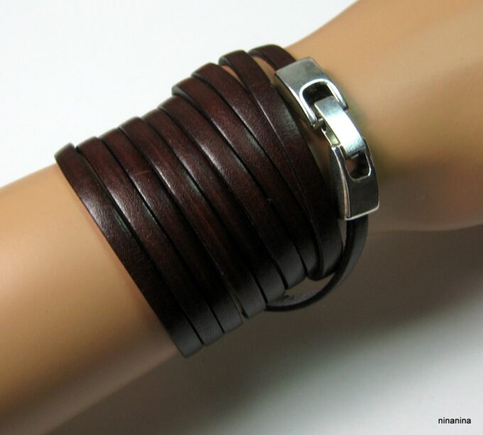 N4017b_bracelet_cuir_wrap_et_metal_argent