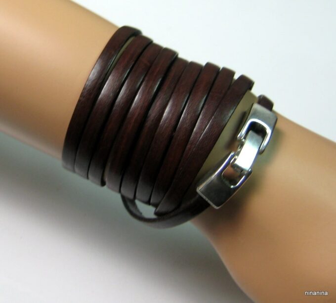 N4017f_bracelet_cuir_wrap_et_metal_argent