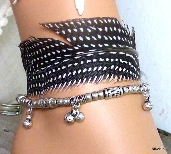 N4033tertera_Bracelet_de_cheville_daim_et_metal_argente