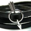N4061h_bracelet_cuir_fleche_metal_argent