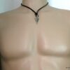 N4064g_collier_homme_tribal_cuir_fleche_metal_argent