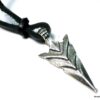 N4064j_collier_homme_tribal_cuir_fleche_metal_argent