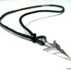 N4064k_collier_homme_tribal_cuir_fleche_metal_argent
