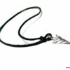 N4064o_collier_homme_tribal_cuir_fleche_metal_argent