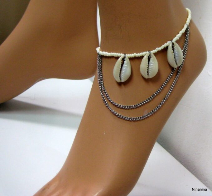 N4138j_bracelet_de_cheville_coquillage_et_acier_inoxydable