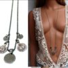 N4155a Collier long boheme sautoir style ethnique - Bijoux Colliers en ligne Ninanina