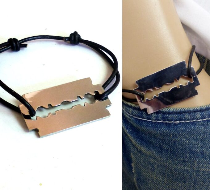 N4161D_Bracelet_homme_cordon_cuir_lame_de_rasoir_acier_inoxydable_NINANINA