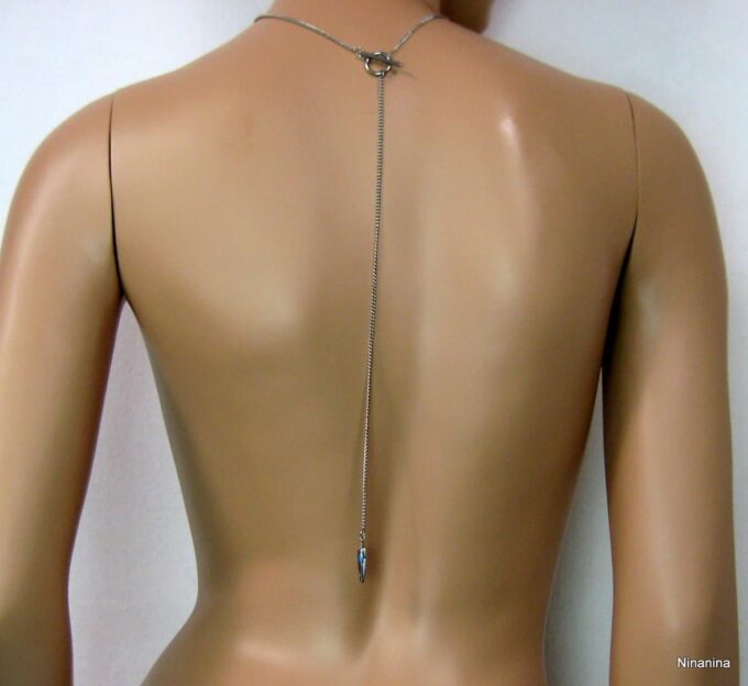 N4174c_bijou_de_corps_ethnique_fleche_et_plume_acier_inoxydable