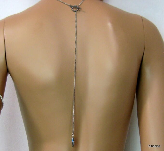 N4174d_bijou_de_corps_ethnique_fleche_et_plume_acier_inoxydable