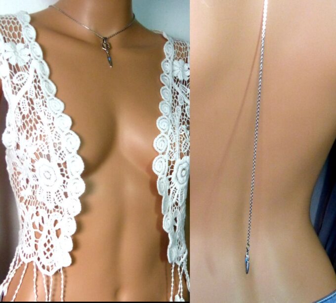 N4174tera_Collier_de_dos_plumes_turquoise_acier_inoxydable-1