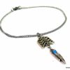 N4176a_chaine_de_cheville_ethnique_fleche_et_plume_acier_inoxydable