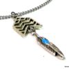 N4176b_chaine_de_cheville_ethnique_fleche_et_plume_acier_inoxydable