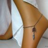 N4176e_chaine_de_cheville_ethnique_fleche_et_plume_acier_inoxydable