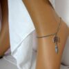 N4176i_chaine_de_cheville_ethnique_fleche_et_plume_acier_inoxydable