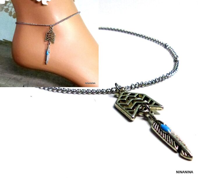 N4176ter_Chaine_de_cheville_fleche_acier_inoxydable