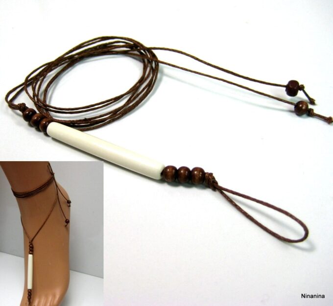 N4213b_bracelet_de_pied_cordon_et_corne_blanche-1