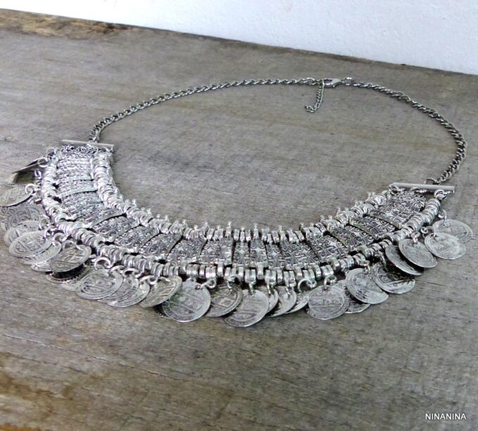 N4215bise_collier_plastron_boheme_pieces_metal_argent