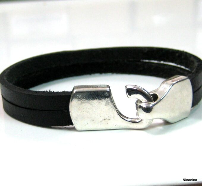 N4225f_bracelet_cuir_noir_et_fermoir_crochet