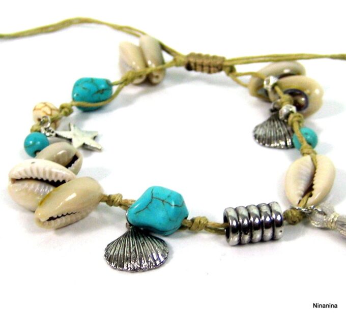 N4241c_bracelet_de_cheville_cordon_coquillage_et_perles_turquoises-1