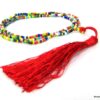 N4253a_bracelet_de_cheville_rocailles_multicolores_et_pompon_rouge