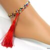 N4253c_bracelet_de_cheville_rocailles_multicolores_et_pompon_rouge-1