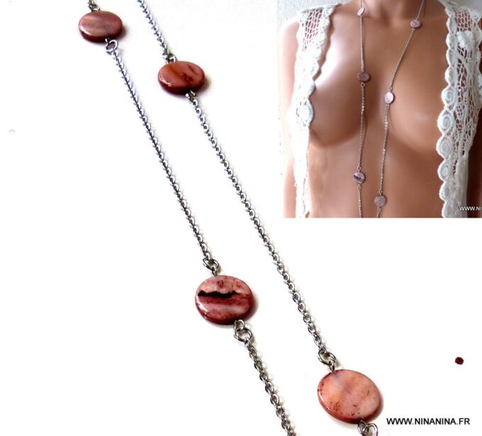 N4274_bCollier_femme_long_-_sautoir_acier_inoxydable_et_nacre_-_Bijoux_Colliers_boheme_en_ligne_Ninanina