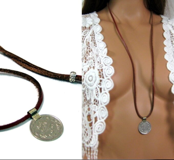 N4281i_collier_cordon_cuir_piece_metal_argent