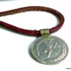 N4281terj_Collier_cuir_piece_tribale_metal_argent