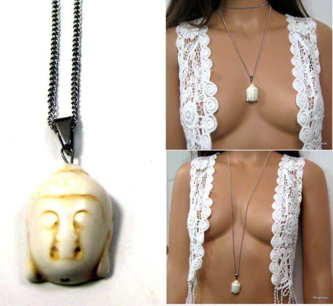 N4284b_collier_long_sautoir_bouddha_blanc_acier_inoxydable