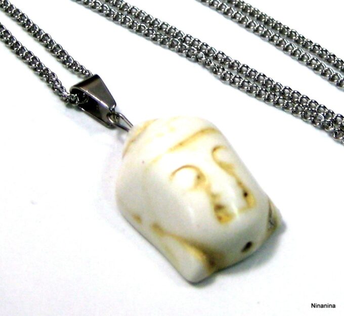 N4284g_collier_long_sautoir_bouddha_blanc_acier_inoxydable