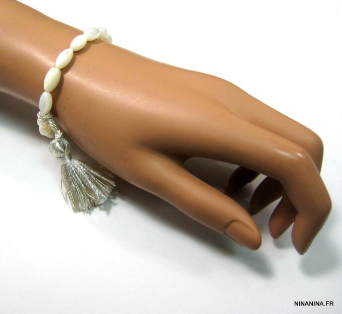 N4295e_bracelet_bague_argent_massif_nacre_pompon_ivoire