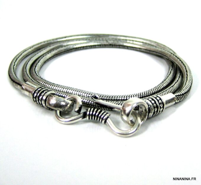 N4313a_bracelet_wrap_maille_serpent_plaque_argent