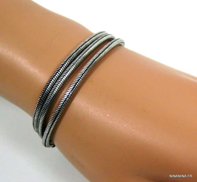 N4313d_bracelet_wrap_maille_serpent_plaque_argent