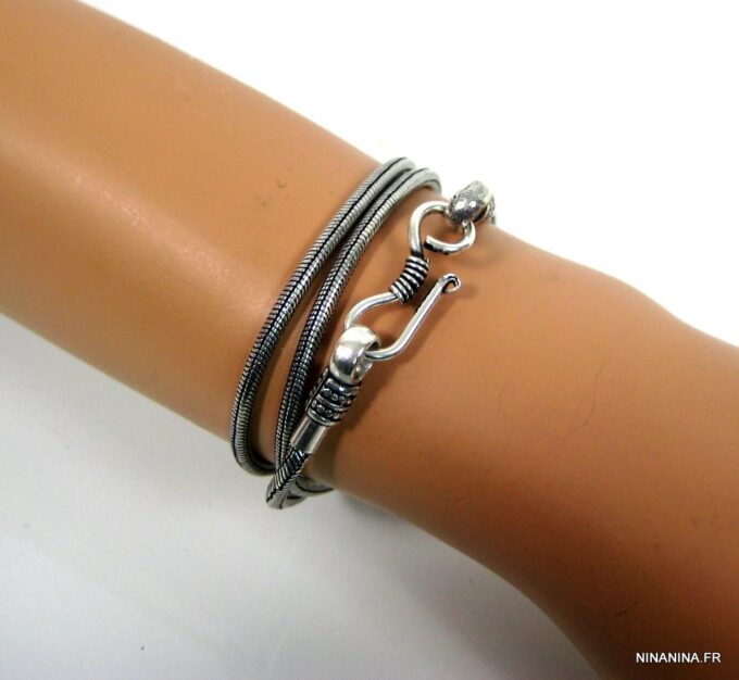 N4313i_bracelet_wrap_maille_serpent_plaque_argent