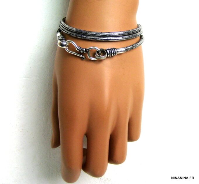 N4313j_bracelet_wrap_maille_serpent_plaque_argent