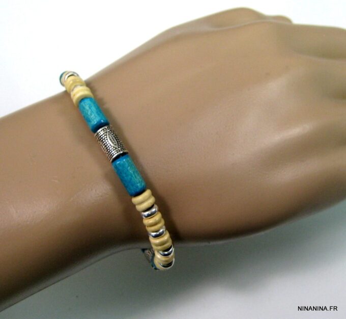 N4315e_bracelet_homme_perles_bois_turquoise_argent_massif-1