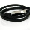 N4318_bracelet_wrap_cuir_gourmette_acier_inoxydable